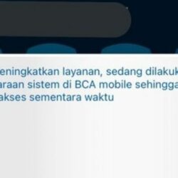 Sistem sedang tidak tersedia bca