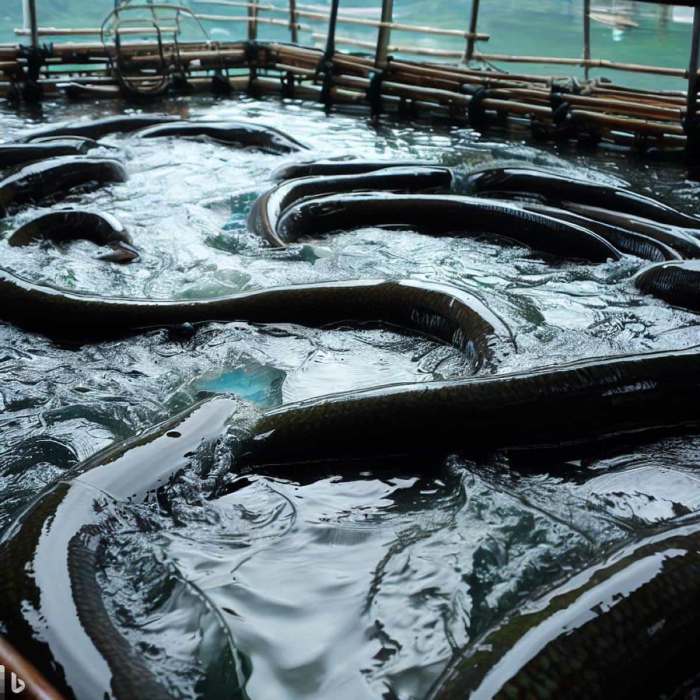 Eels thirteen eel farm japan young mystery nature raised credit being