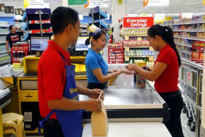 Cleaning products supermarket household shelf display brands stock