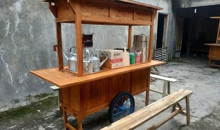 Angkringan gerobak desain jepang klasik
