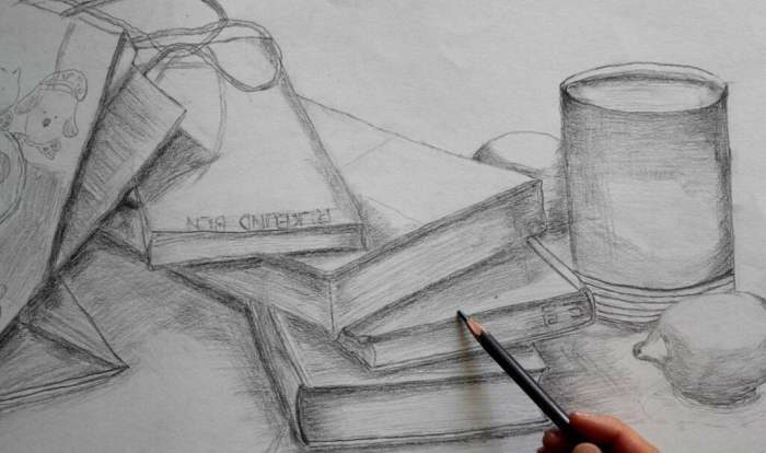 Sketch objects drawing object drawings sketches still life pencil space scale related sketching light three shade other techniques tips hatching